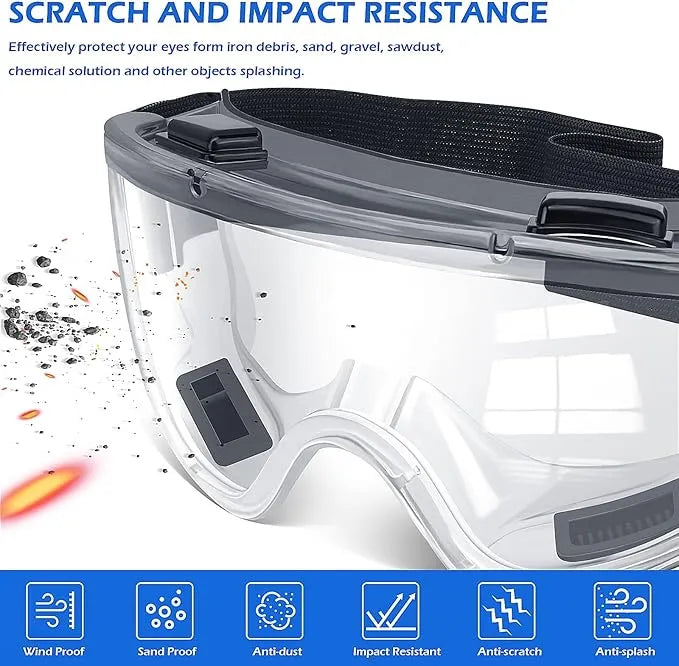 Clear Anti-Fog Safety Goggles